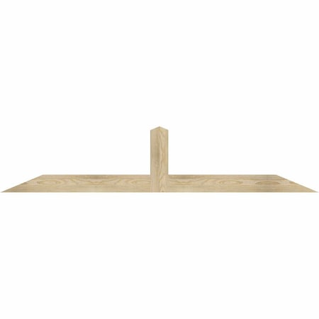 Ekena Millwork Portland Rough Sawn Timber Gable Bracket, Douglas Fir, 72"W x 15"H x 2"D x 4"F, 5/12 Pitch GBW072X15X0204POR00RDF